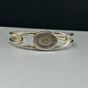 BEST UGA Bulldogs Silver Plated Cuff Bracelet Georgia College Football